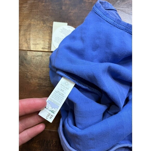 Offline By Aerie Ribbed Cropped Top Blue NWT Size M - Picture 6 of 7